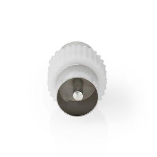 Nedis  Satelliten- & Antennenadapter | IEC (Koax) Hane | IEC (Koax) Hane | Nickel-Platten | 75 Ohm | Rak | Metall / Kunststoff | Vit | 1 st. | Schloss 