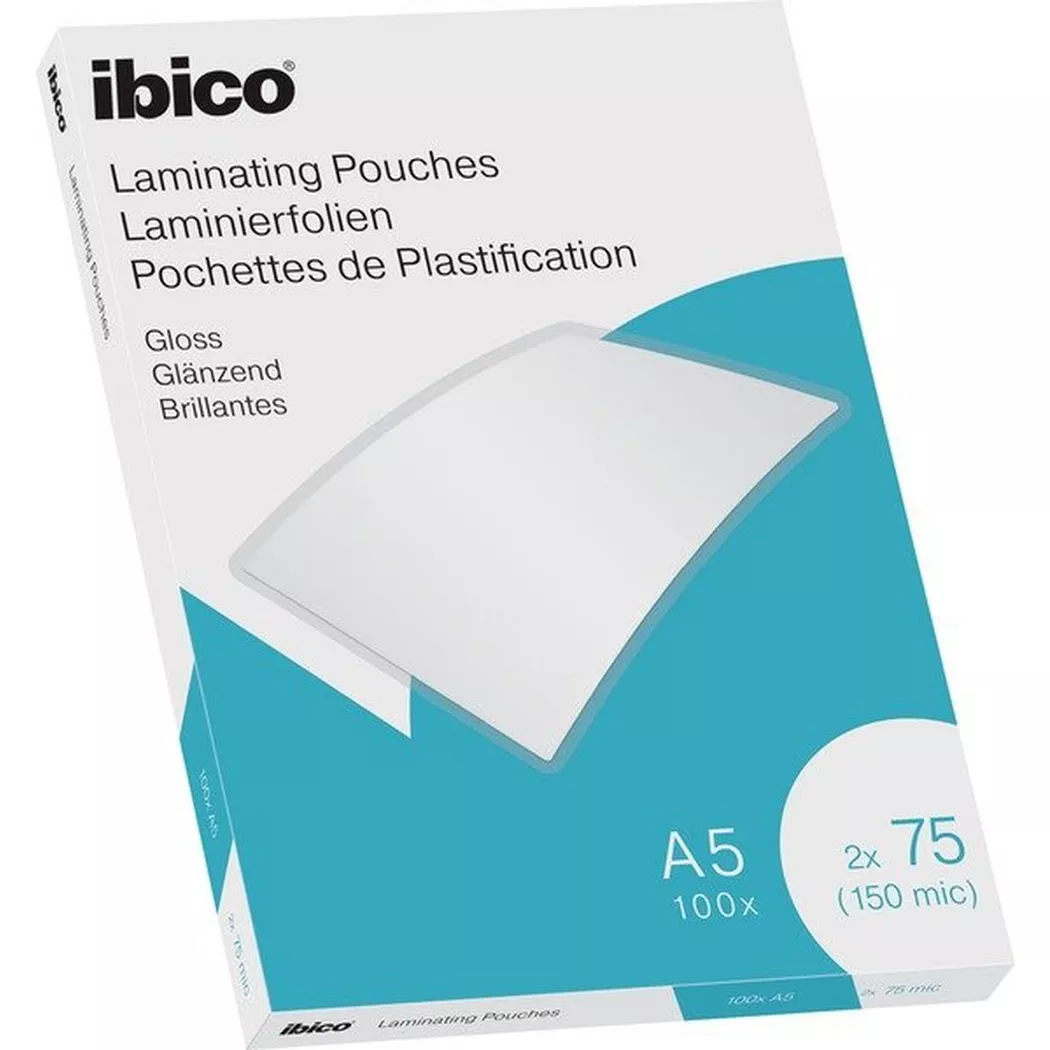IBICO Laminiertasche A5 627314 glanz, 75my 100 Stk