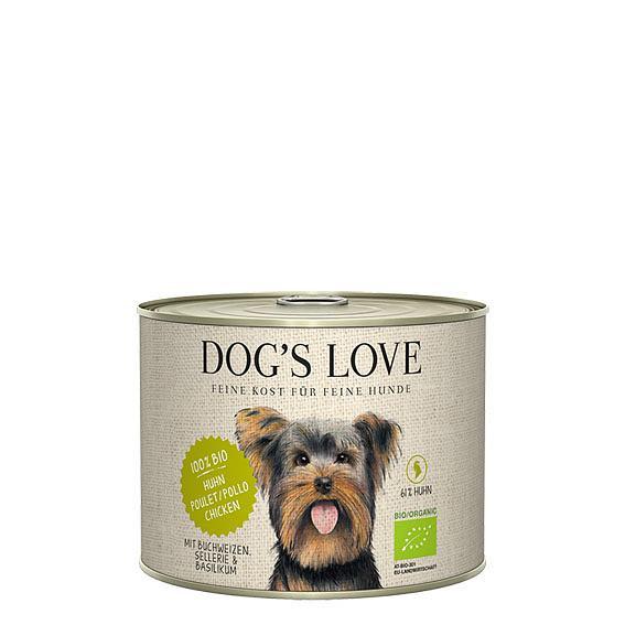 Dog's Love  Bio poulet, sarrasin, céleri & basilic, 200g 