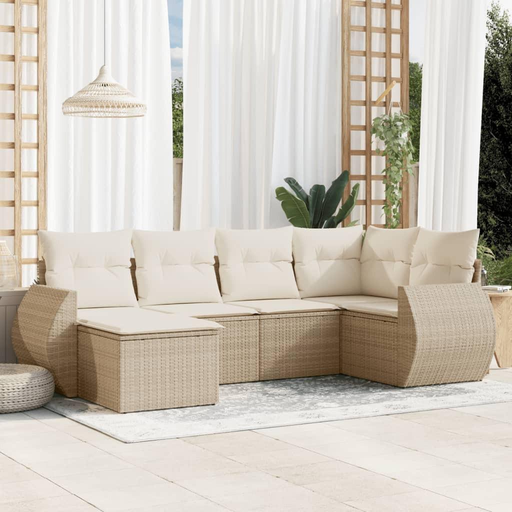 VidaXL Ensemble de canapés de jardin rotin synthétique  