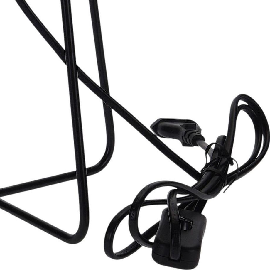 B2X  Lampe en métal noir pour table de chevet, commode, table, bureau. 