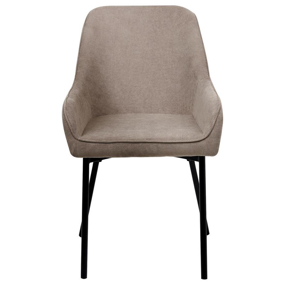 Beliani Esszimmerstuhl 2er Set aus Cord Glamourös LOVERNA  