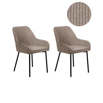 Set di 2 sedie da pranzo en Velluto a coste Glamour LOVERNA