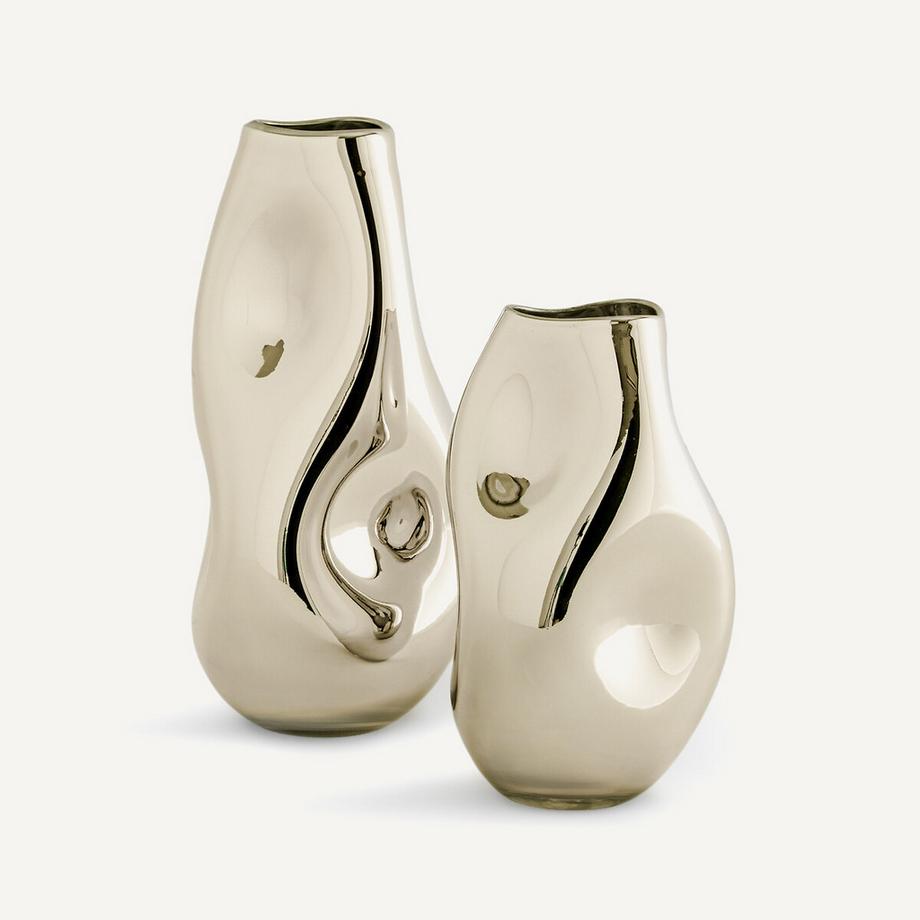 AM.PM Vase en verre métallisé soufflé H43 cm  