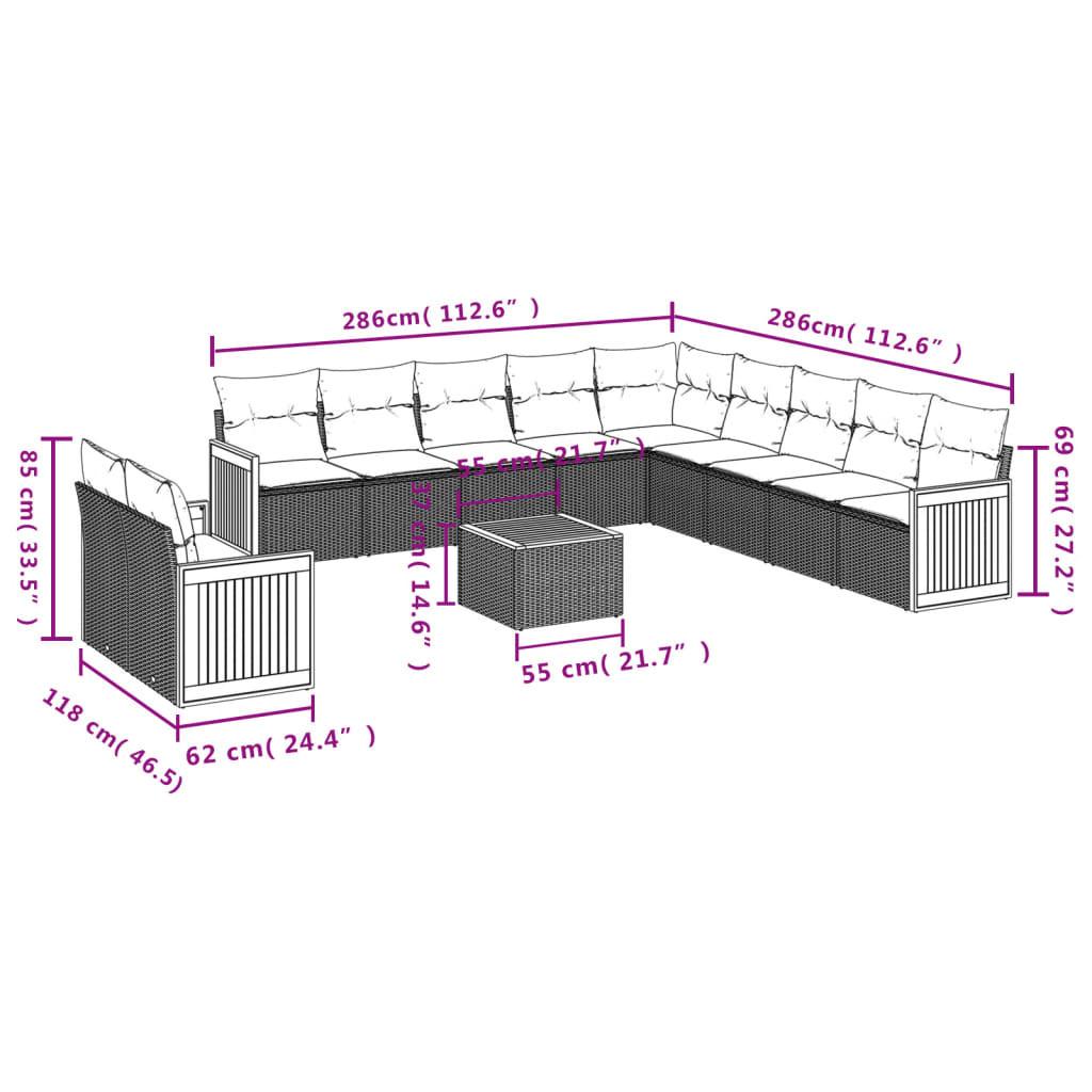 VidaXL Garten sofagarnitur poly-rattan  