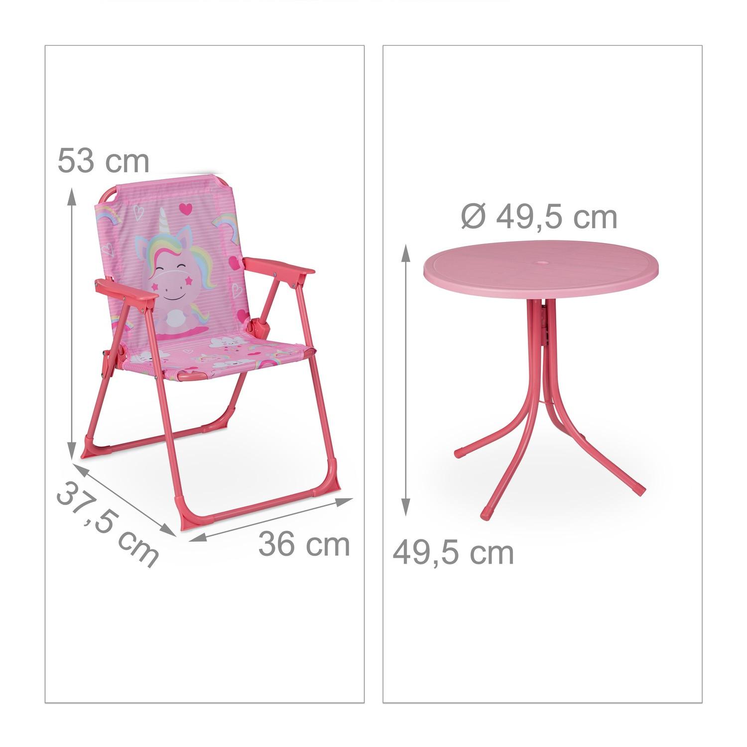 B2X Camping Sitzgruppe für Kinder mit Sonnenschirm  