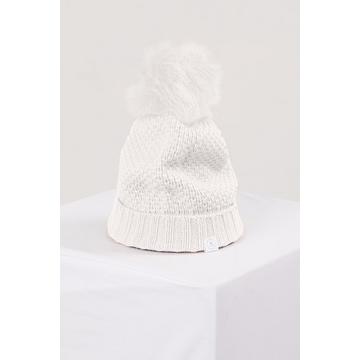 Kaschmir Mütze mit Bommel