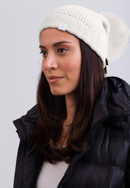 CASH-MERE.CH Bonnet Cachemire avec Pompon  