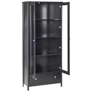 Beliani Vitrine en verre en Panneau de particules de bois Scandinave NORNALUP  