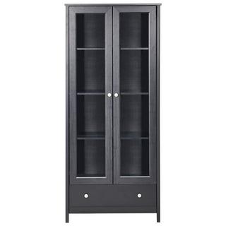 Beliani Vitrine en verre en Panneau de particules de bois Scandinave NORNALUP  