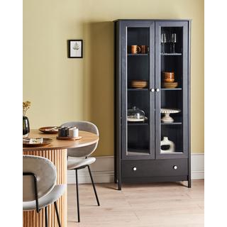 Beliani Vitrine en verre en Panneau de particules de bois Scandinave NORNALUP  