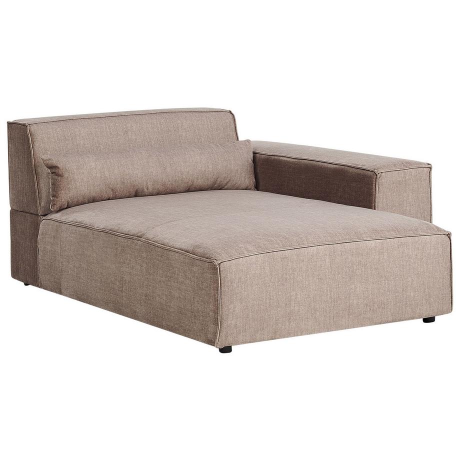 Beliani Linksseitige Chaiselongue aus Stoff Skandinavisch HELLNAR  