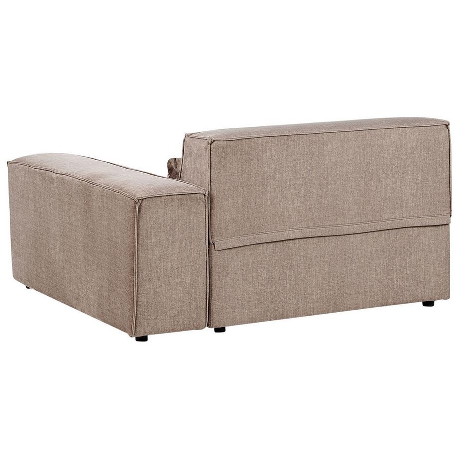 Beliani Linksseitige Chaiselongue aus Stoff Skandinavisch HELLNAR  