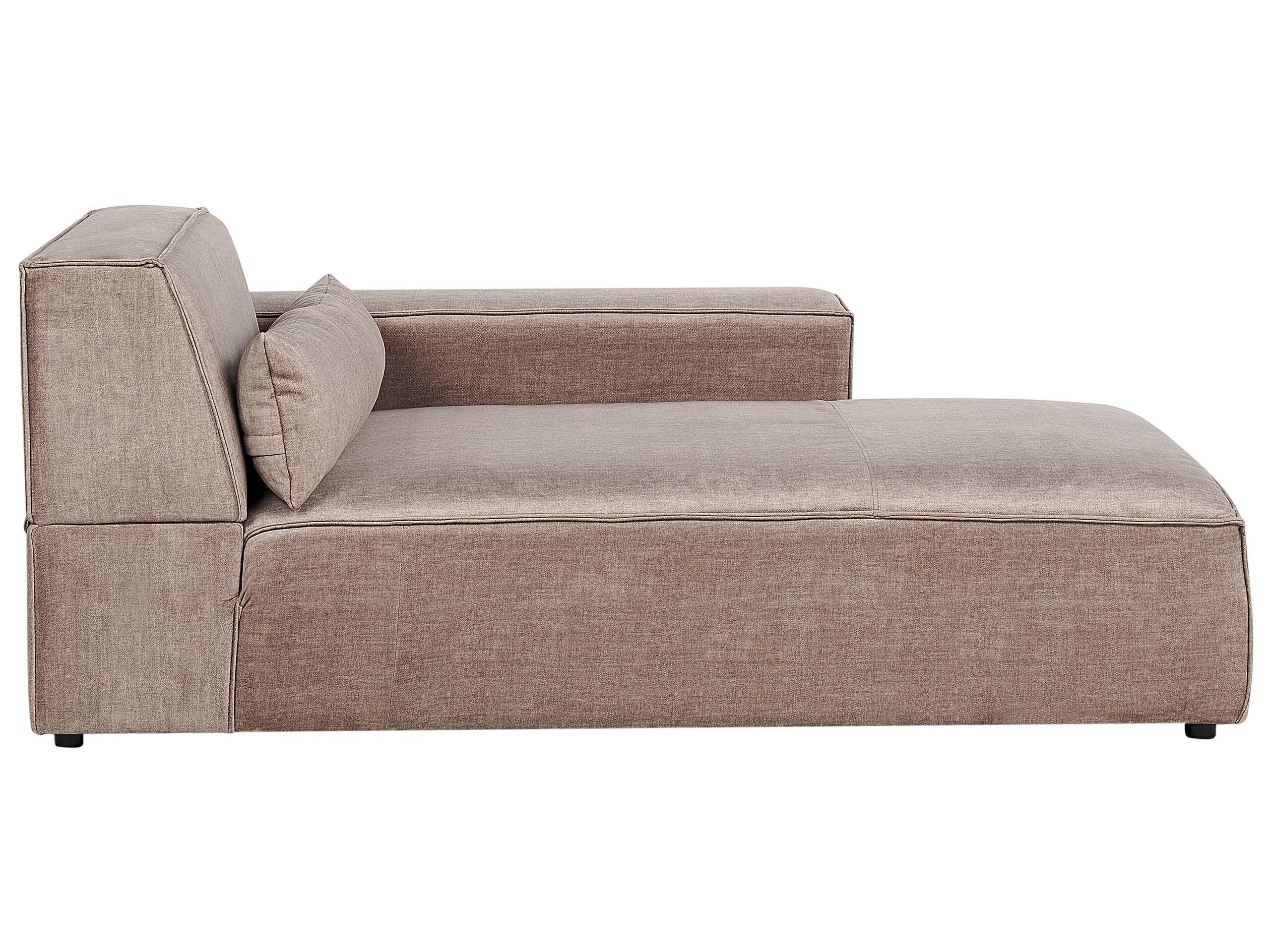 Beliani Linksseitige Chaiselounge aus Polyester Modern HELLNAR  