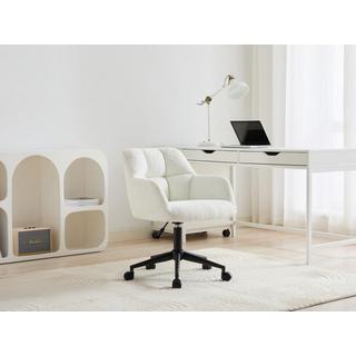 PASCAL MORABITO Chaise de bureau - Tissu bouclette - Blanc et noir - Hauteur réglable - PEGA de Pascal Morabito  