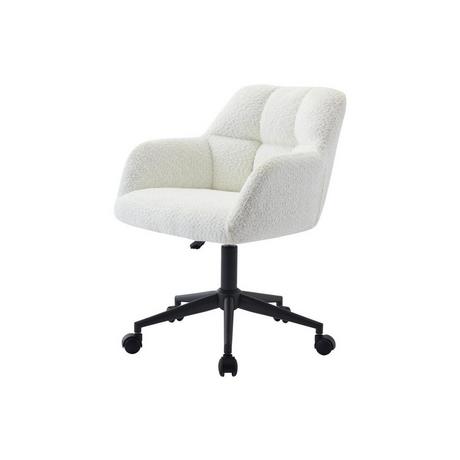 PASCAL MORABITO Chaise de bureau - Tissu bouclette - Blanc et noir - Hauteur réglable - PEGA de Pascal Morabito  