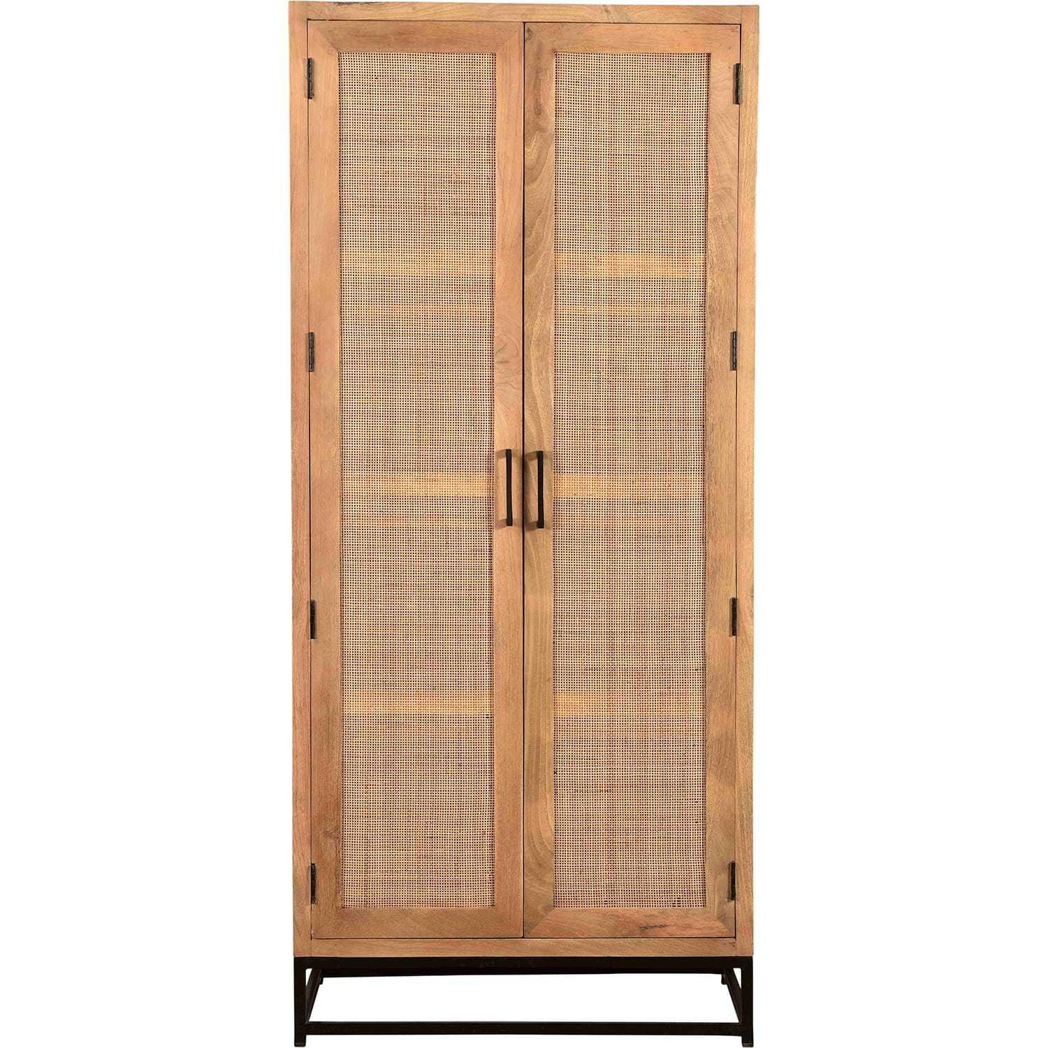 mutoni Schrank Cane Mangoholz natur  