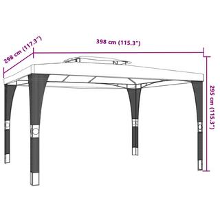 VidaXL Pavillon stahl  