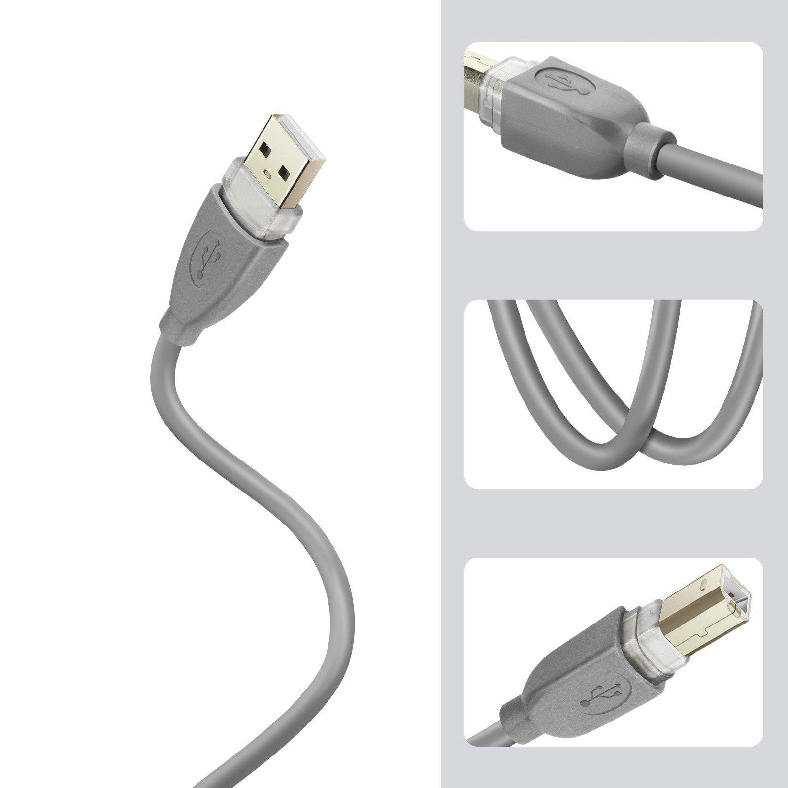 Avizar  USB 2.0 A/USB 2.0 B Kabel, 3m LinQ 