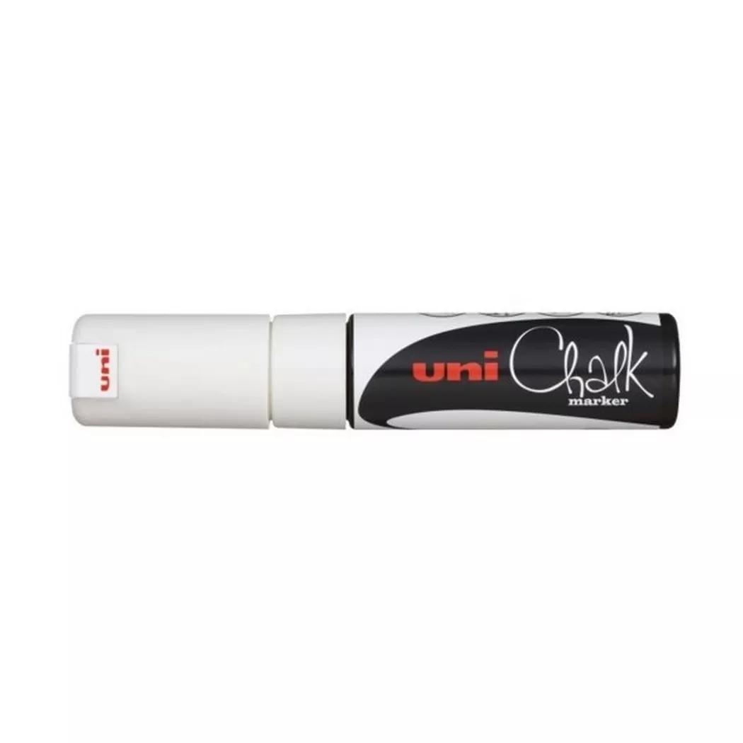 Uni Chalk Marker Broad Loose, White