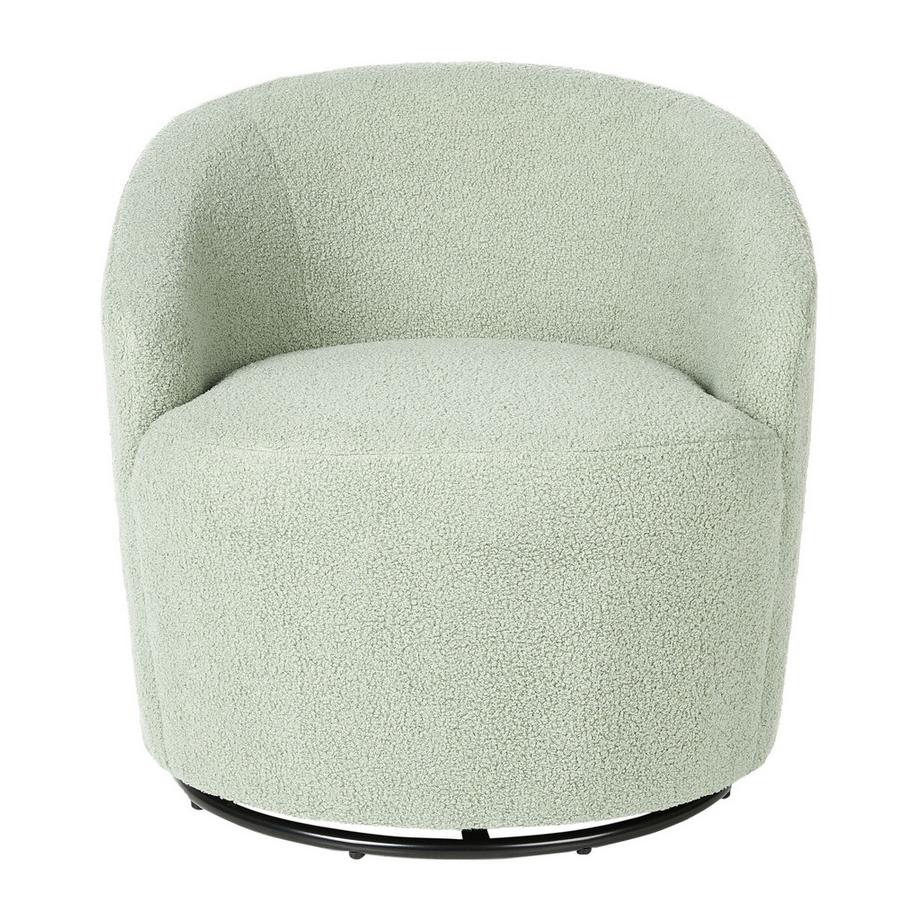 Beliani Fauteuil pivotant en Bouclé  DAVIK  