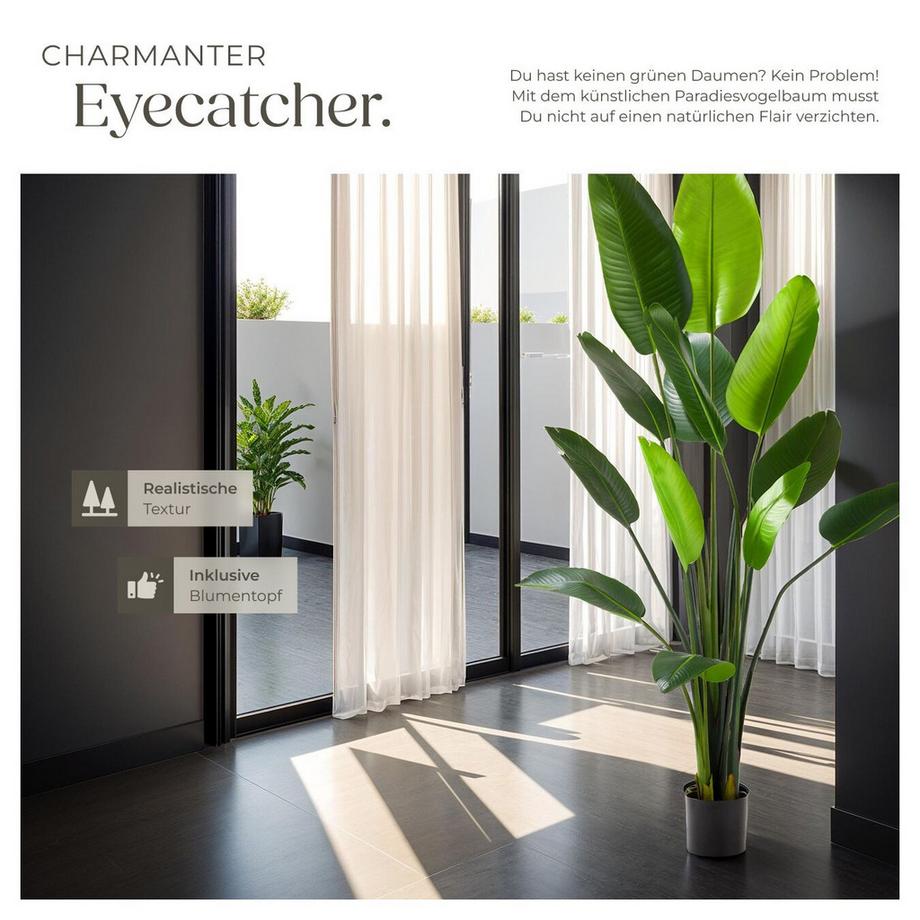 Tectake Arbre artificiel oiseau du paradis TROPIC design très réaliste  