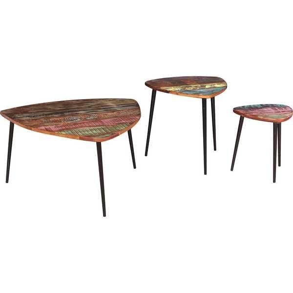 mutoni Table basse River multicolore 40x37  