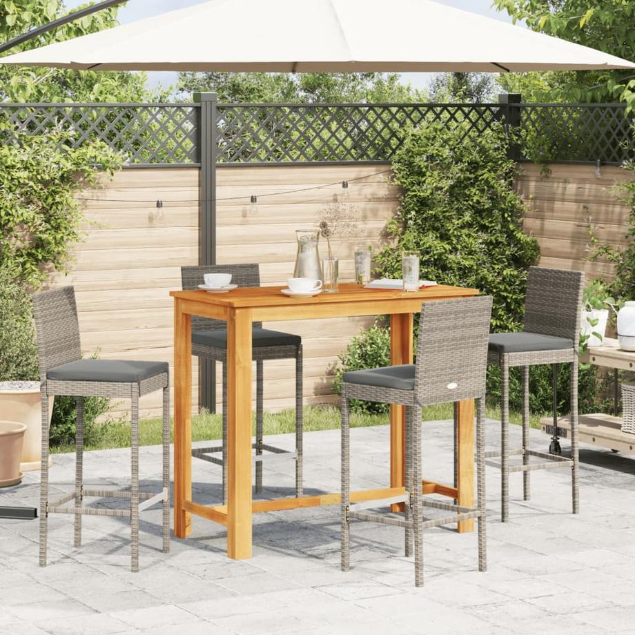 VidaXL Ensemble de bar de jardin rotin synthétique  
