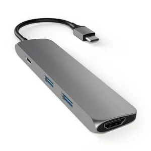 HDMI Hub + 2x USB + USB-C Satechi Grau