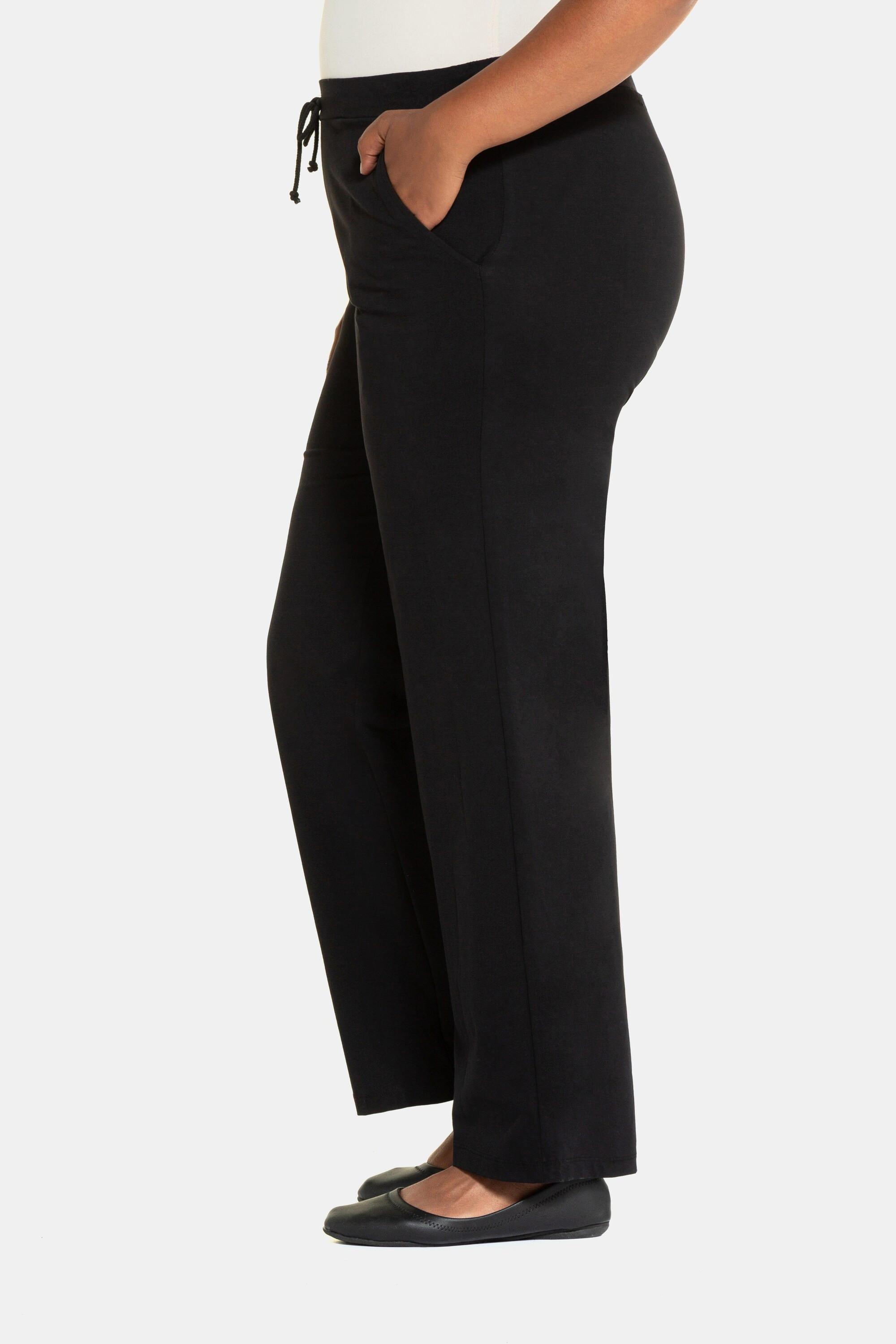 Ulla Popken  Pantalon en jersey avec jambes droites et poches, jusqu'à la taille 68/70 