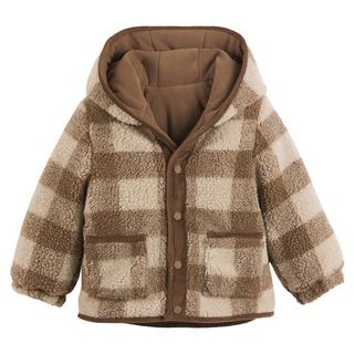 La Redoute Collections  Jacke mit Kapuze aus kariertem Teddyfleece 