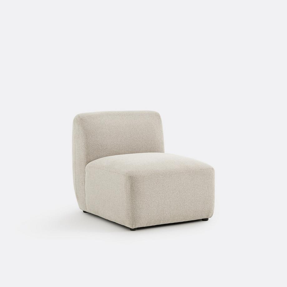 Modularer Sessel aus strukturiertem Stoff