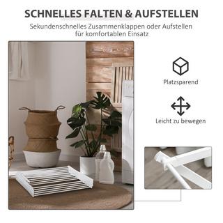 Northio Stendibiancheria Pieghevole 8 Livelli Stendibiancheria A Torre Metallo Plastica Bianco 74X35X144 Cm  