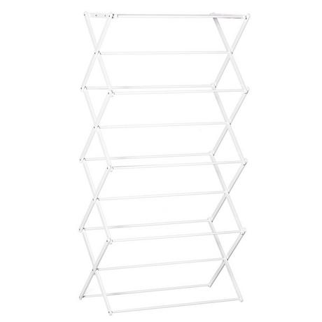 Northio Stendibiancheria Pieghevole 8 Livelli Stendibiancheria A Torre Metallo Plastica Bianco 74X35X144 Cm  