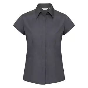Collection Easy Care Fitted Poplin Bluse, kurzarm