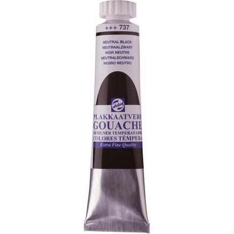 Talens TALENS Plakatfarbe 20ml 08047372 neutral schwarz  