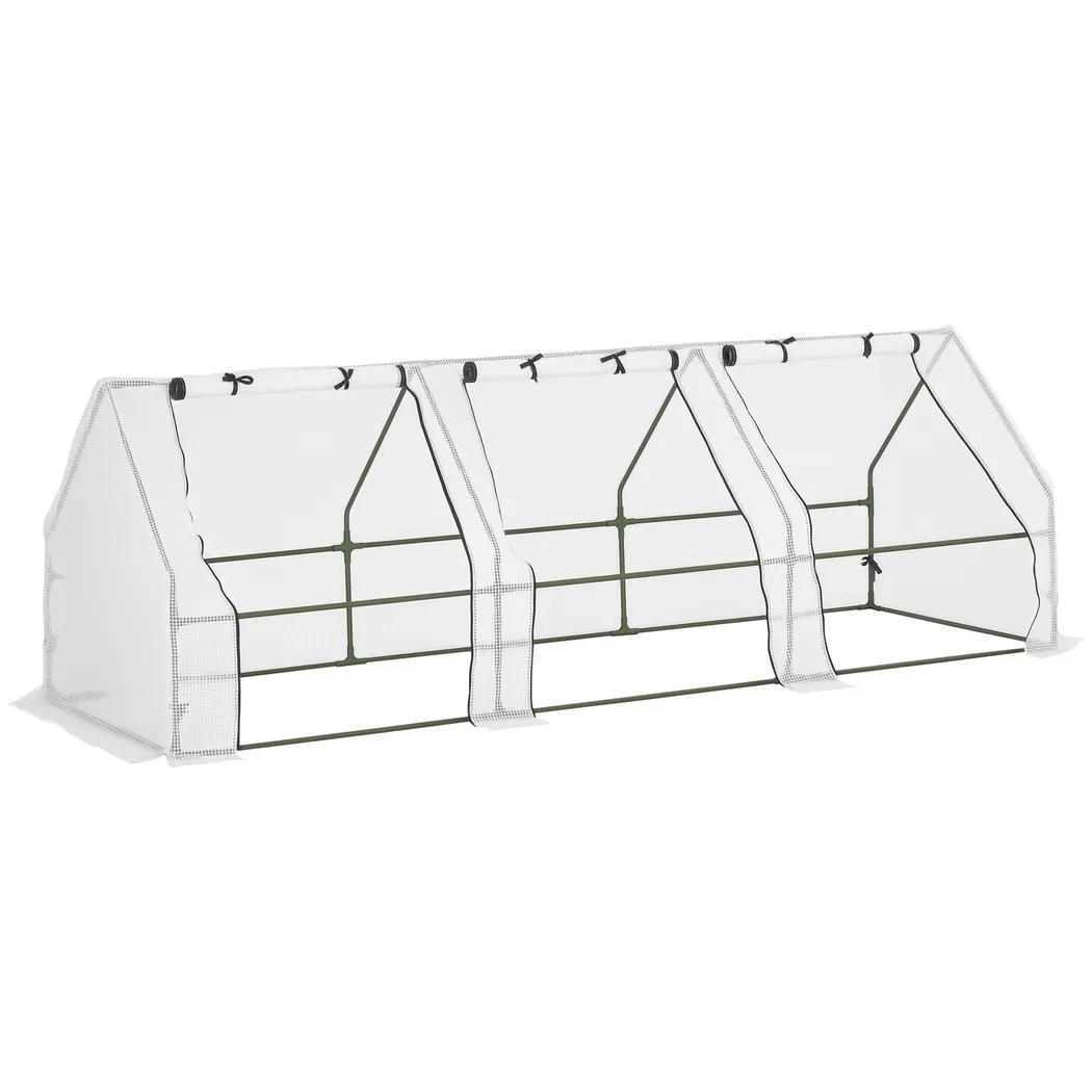 Outsunny - Mini Gewächshaus, One Size, Weiss