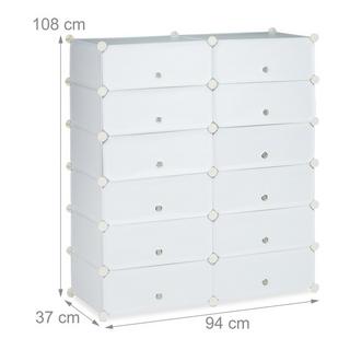 Northix Meuble à chaussures avec 12 compartiments  