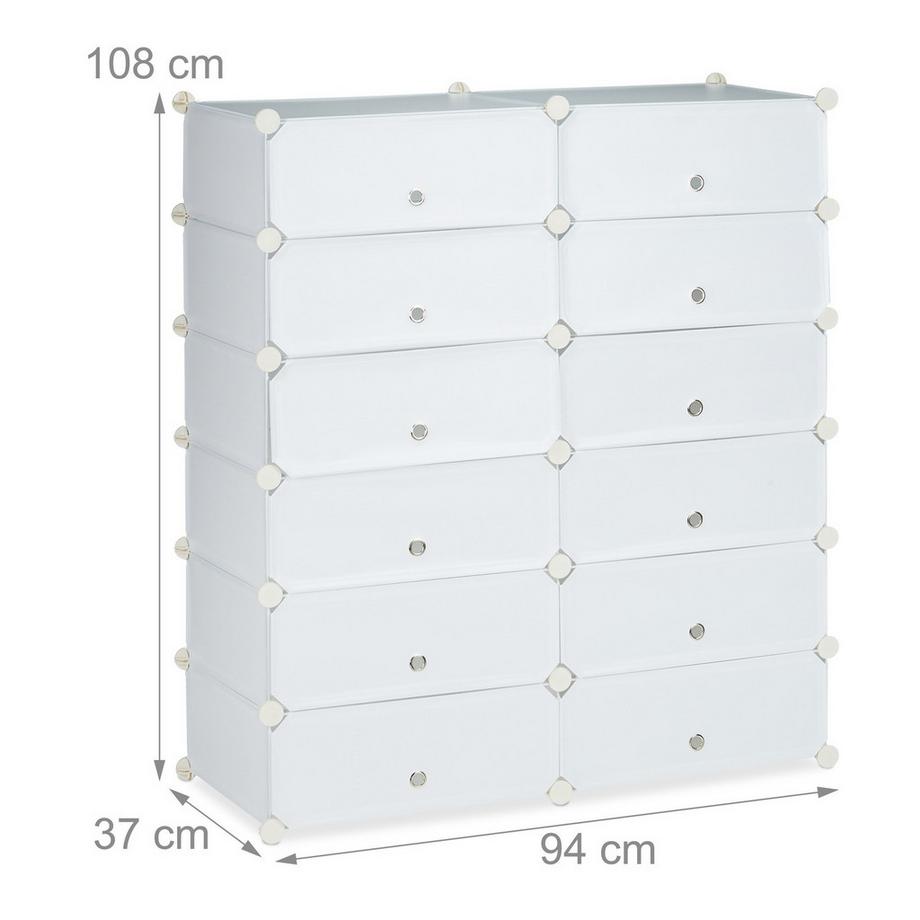 Northix Meuble à chaussures avec 12 compartiments  