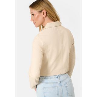 RICANO  cropped  Lederjacke mit Hemdkragen 