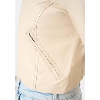 RICANO  cropped  Lederjacke mit Hemdkragen 