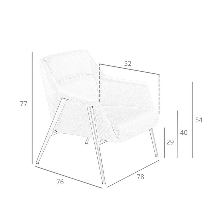 ANGEL CERDA Fauteuil en tissu blanc  