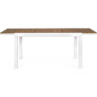 mutoni Table à rallonge de jardin Elias 140-200x90 blanc  