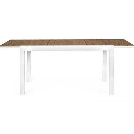 mutoni Table à rallonge de jardin Elias 140-200x90 blanc  