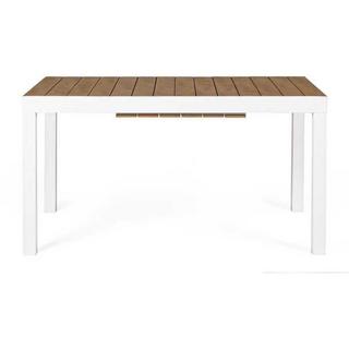 mutoni Table à rallonge de jardin Elias 140-200x90 blanc  