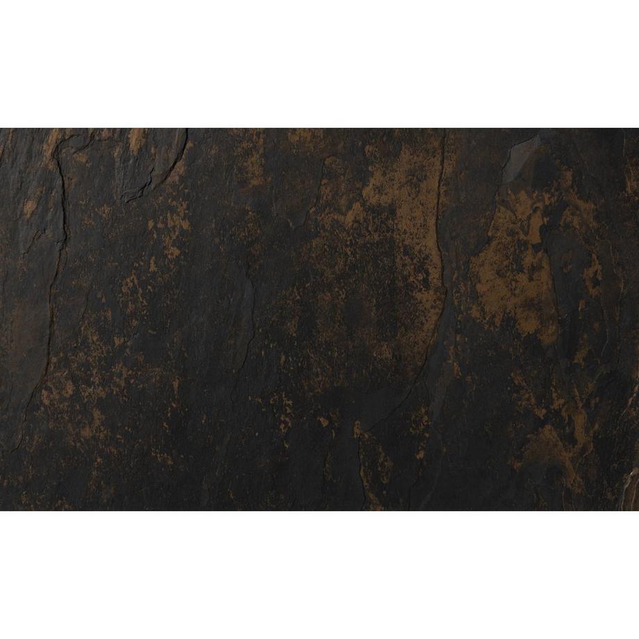 Vente-unique  Feuille de pierre naturelle - pack de 1,5m² - Noir et doré - 10 feuilles - IZIATE 