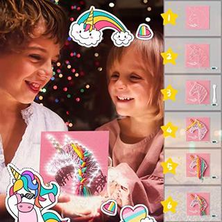 Activity-board  Bastelset Kinder Einhorn Einhorn Spielzeug mit LED Licht DIY 