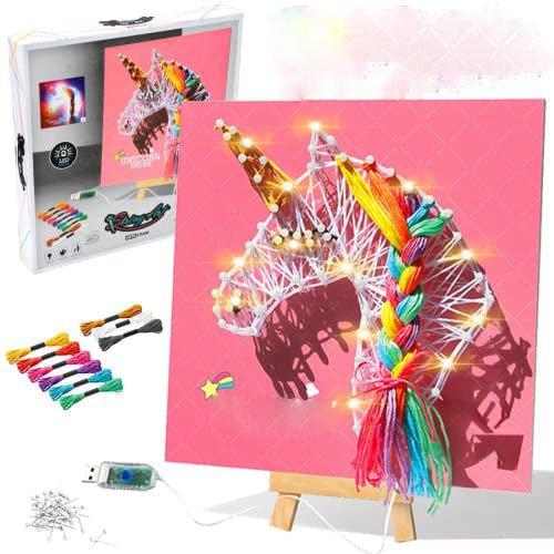 Activity-board  Bastelset Kinder Einhorn Einhorn Spielzeug mit LED Licht DIY 