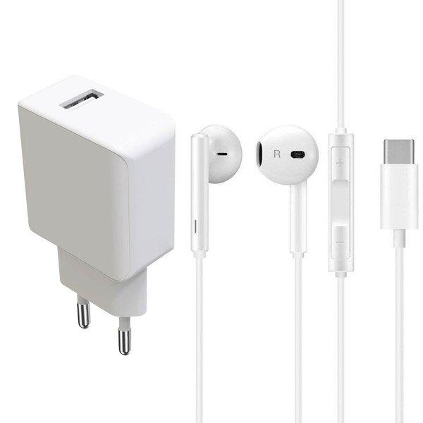 Avizar  Set: USB Netzteil + USB-C Kopfhörer 