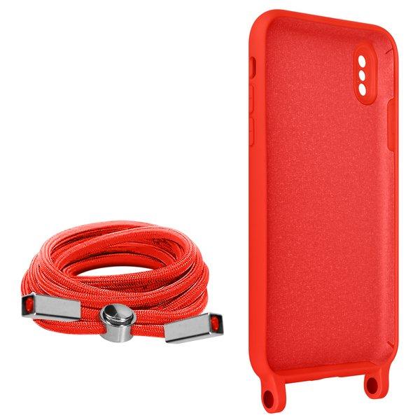 Avizar  Cover Cordino iPhone X / XS Rossa 